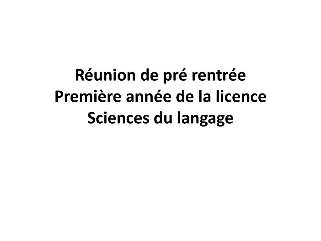 FACULTE DES HUMANITES Département SCIENCES DU LANGAGE ppt télécharger